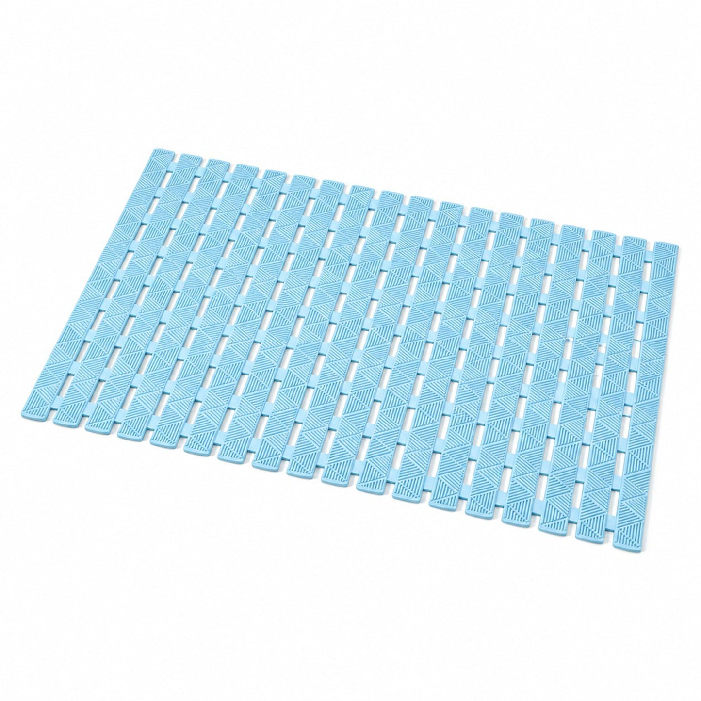 Slatted Nonslip Shower Mat Quick Drain Bath Mat 15.7 x 27.6 Inches