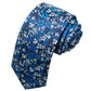 Men's Floral Print Tie with Woven Botanical Pattern and Classic Tapered Design