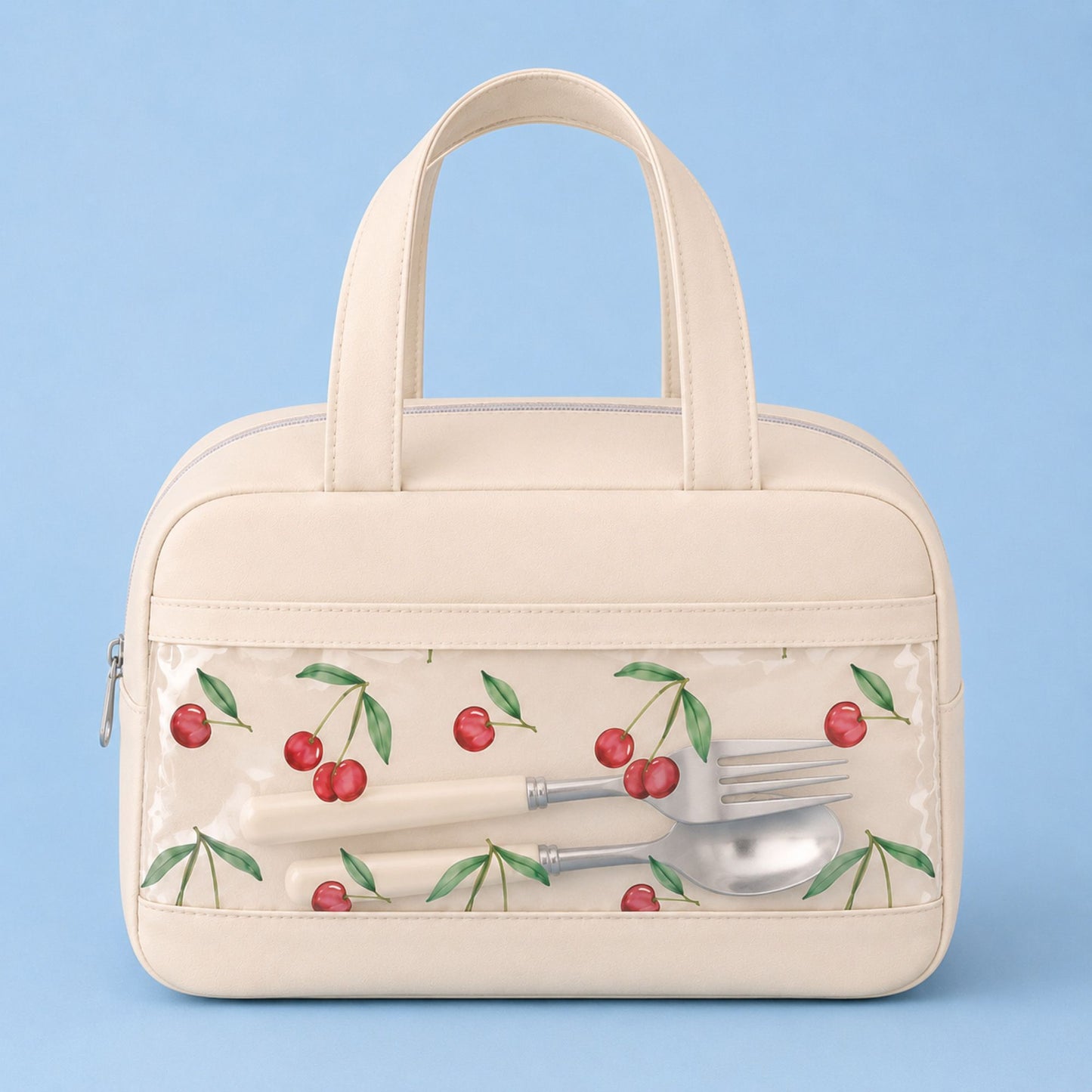 Fruit Print Insulated Lunch Bag Large Capacity Waterproof Lunch Tote for Work School