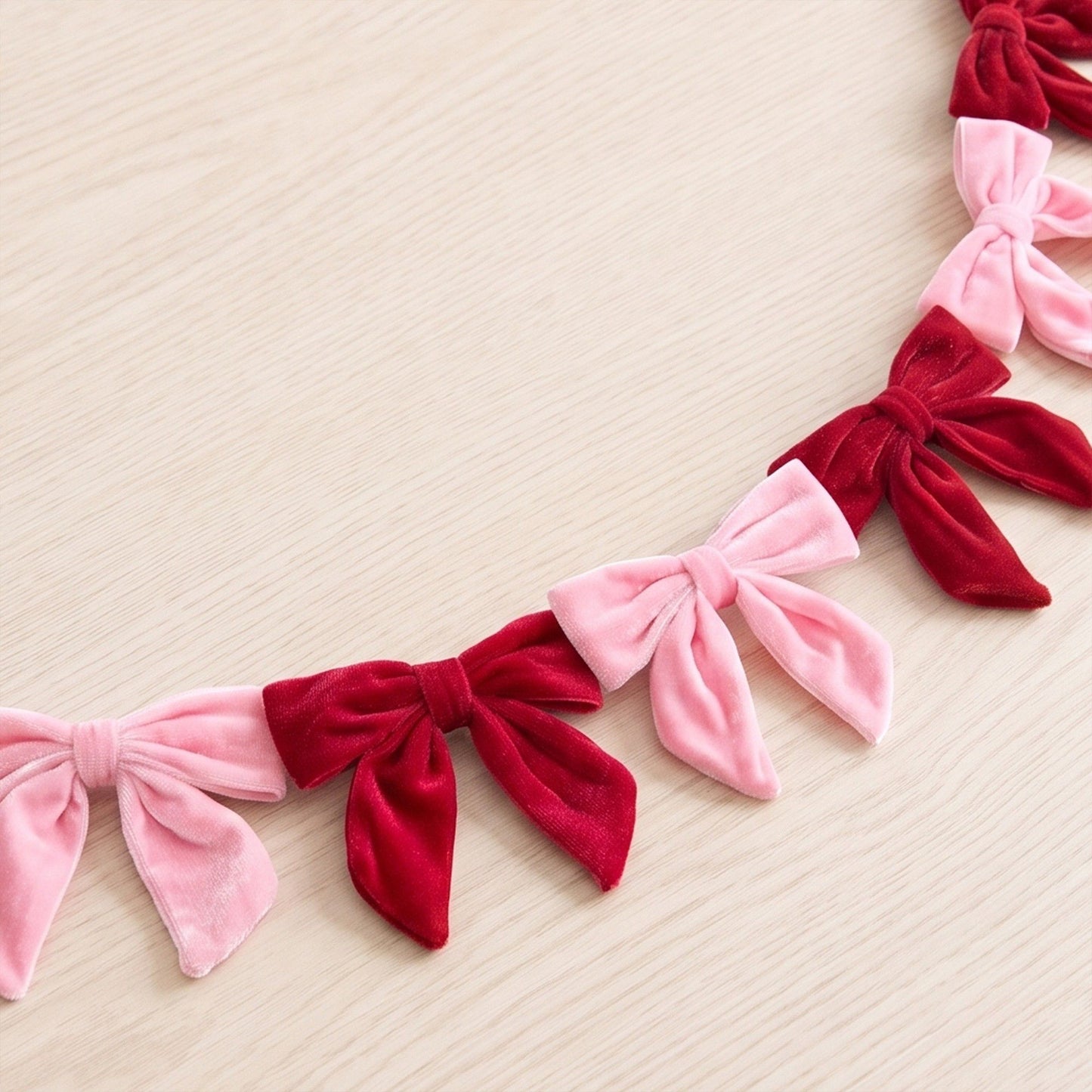 Decorative Bow Garland for Parties and Holiday Decor