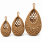 3pc Crochet Hanging Storage Basket Set Small Medium Large Wall Organizer Bins