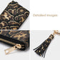 Leopard Print Zip Pouch with Bangle Wristlet and Tassel