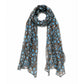 Lightweight Abstract Floral Sheer Long Scarf