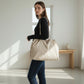 Nylon Drawstring Shoulder Tote Bag with Soft Slouchy Silhouette and Long Carry Straps