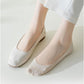 5 Pairs Women Low Cut Invisible Liner Socks Soft Stretch Mesh Top with Reinforced Toe and Moisture-Wicking Terry Cotton Sole