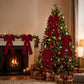 5pc Velvet Christmas Bows with Long Tails