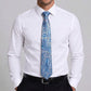 Men's Floral Print Tie with Woven Botanical Pattern and Classic Tapered Design