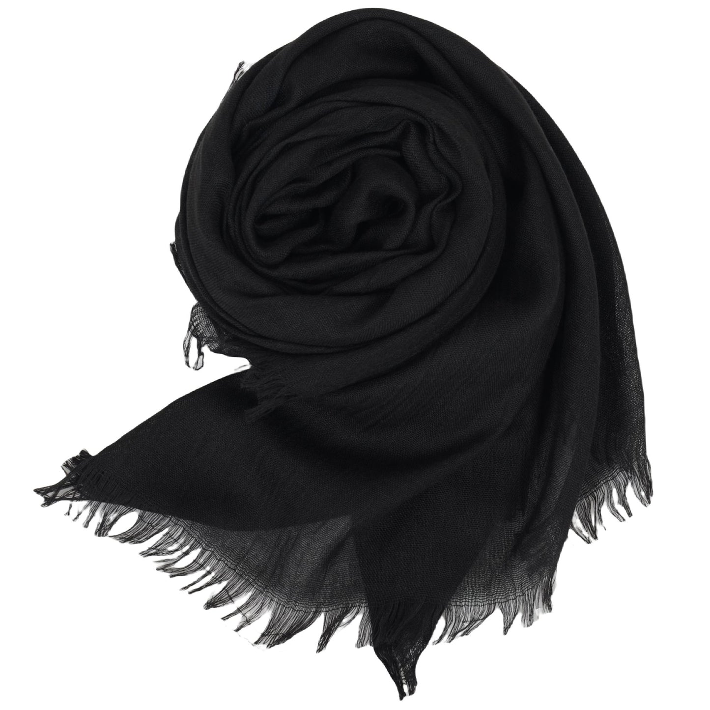 Lightweight Solid Cotton Linen Scarf 78 Inches