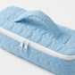 Heart Quilted Travel Makeup Bag with Carry Handle