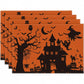 Halloween Ghost Pumpkin Skeleton Placemat Set of 4