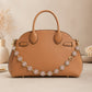 Pink Rhinestone Flower Bag Chain Purse Charm with Gold Tone Clips