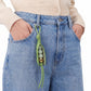 Pea Pod Bag Charm with Bead Detail and Loop Attachment