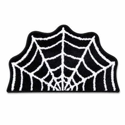 Halloween Spider Web Shaped Bath Mat Nonslip Accent Rug 15.7 x 23.6 Inches