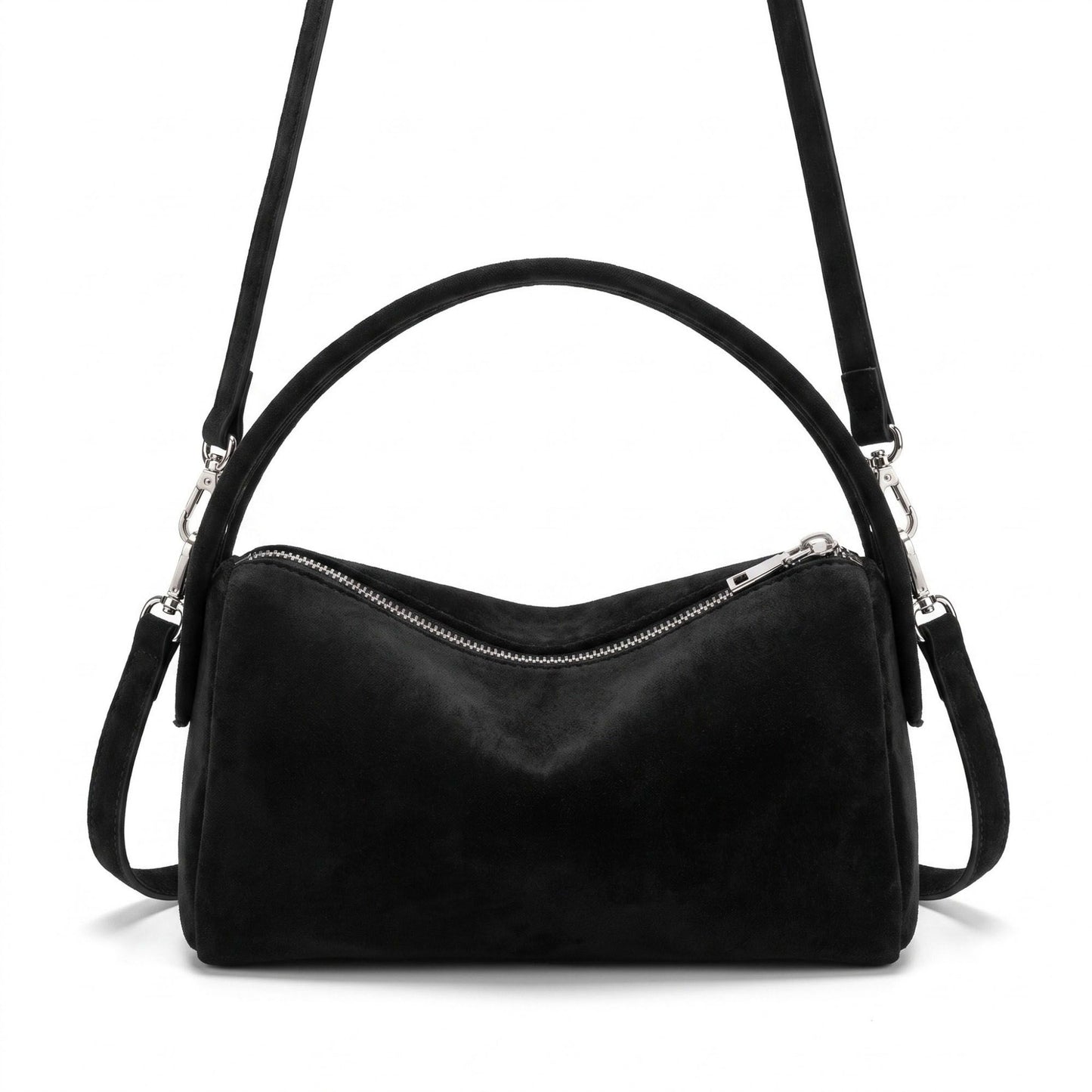 Structured Shoulder Bag with Dual Handles and Crossbody Strap 11.8x9.5x4in