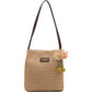 Woven Polyester Tote Bag with Magnetic Closure and Long Shoulder Straps