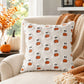 Halloween Pumpkin Ghost Textured Decorative Throw Pillow Cover for Sofa Bed Chair