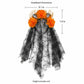 Halloween Floral Skull Headband with Spiderweb Lace Veil