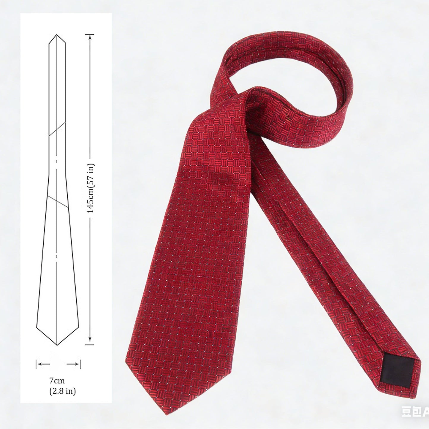 Men's Textured Polyester Tie - Formal Necktie for Business, Weddings & Holiday Events