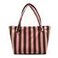 Striped Terry Cloth Tote Bag Roomy Beach and Travel Shoulder Carryall