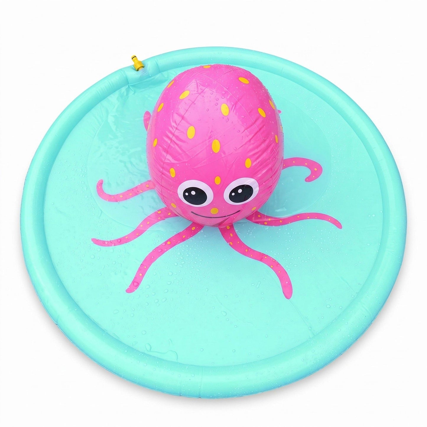 Kids Octopus Splash Pad Sprinkler Mat with Inflatable Center