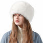 Faux Fur Pillbox Hat Soft Plush Brimless Winter Fashion Cap
