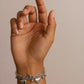 Layered Chain Bracelet with Dual Heart Charms and Dangling Bead Accents for a Playful Feminine Accessory with Modern Detail