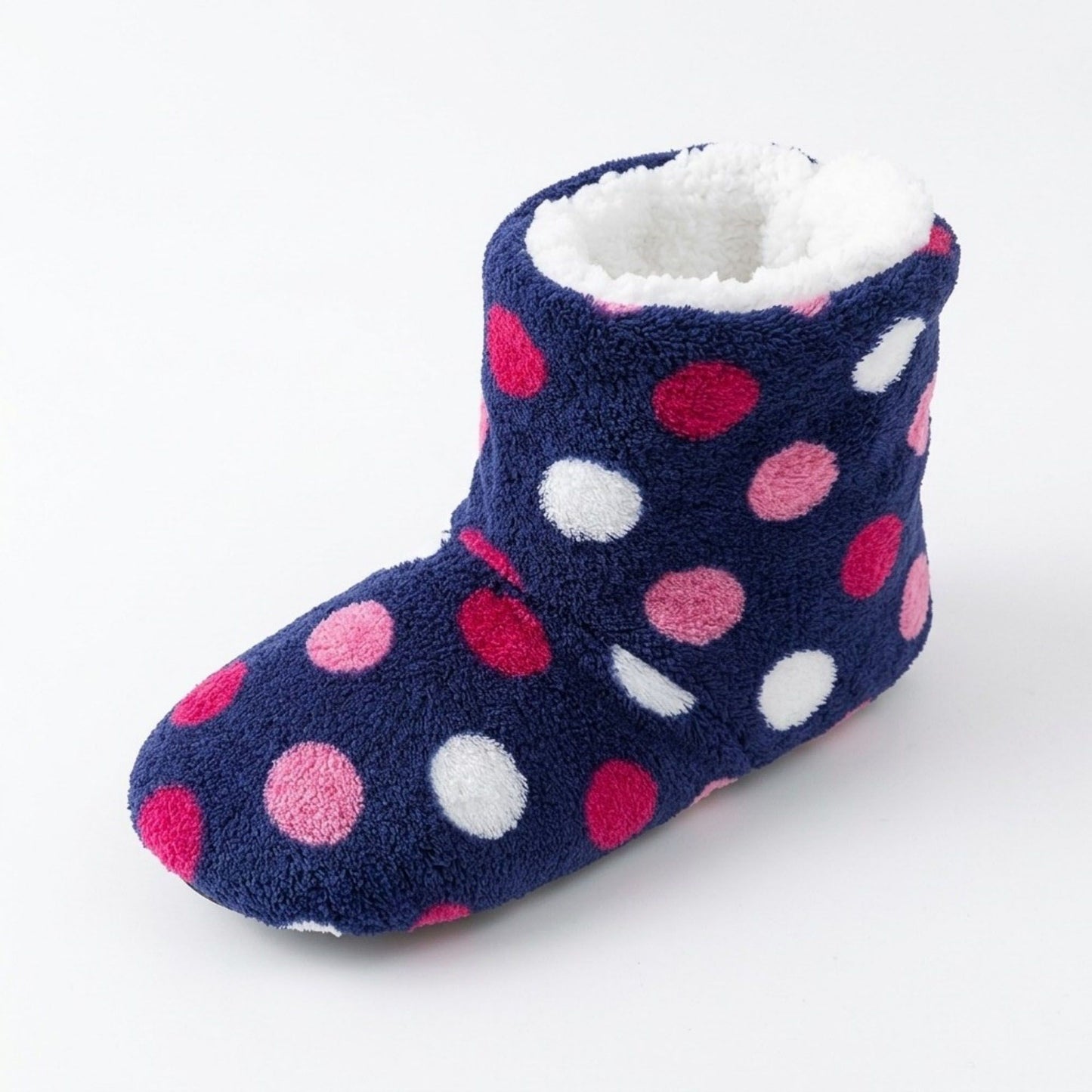 Striped Fuzzy Slipper Boots  US 5-10.5