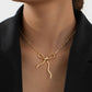 Women's Bow - Shaped Pendant Necklace