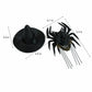 Halloween Mini Witch Hat Hair Clip with Spider Rose and Chains