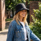 Bucket Hat with Adjustable Back Buckle and Wide Brim