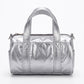 Mini Barrel Satchel Bag with Detachable Crossbody Strap