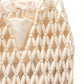 Beaded Tote Bag with Inner Pouch Soft Structured Wooden Bead Handbag Open Weave Shoulder Bag Lightweight Carryall