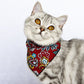 Paisley Floral Pet Bandana Scarf Bohemian Neckerchief for Cats and Dogs Bib