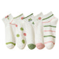 5 Pairs Women's Low Cut Ankle Socks with Polka Dot and Stripe Patterns Soft Cotton Anti-Pilling Casual Everyday Style