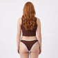 2 Pack Ribbed Lace Trim Thong Underwear