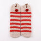 Fuzzy Reindeer Crew Socks 2 Pair US 5-10.5