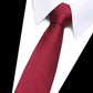 Men's Subtle Ribbed Texture Solid Tie Classic Necktie 57 Inch Length 3.1 Inch Width Formal Business Accessory