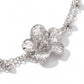 Single Floral Layered Beaded Metal Waist Chain Adjustable Minimalist Statement Waist Jewelry 43.3in