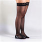 2pcs Women's Lace Top Thigh High Stockings Sheer Smooth Finish Stretch Hold-Up Design and Delicate Floral Trim Detail