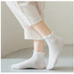 5-Pack Ribbed Ankle Socks with Ruffle Lettuce Trim Soft Stretch Cotton Cute Everyday Style