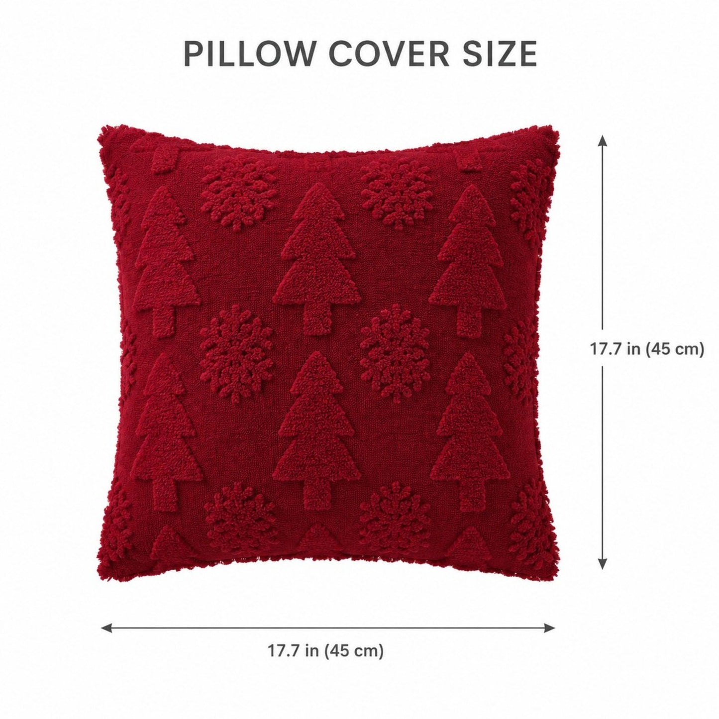 2pc Christmas Tree Pillow Covers 17.7 x 17.7 in