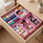 6 Piece Drawer Organizer Set Closet Storage Bins for Underwear Socks Foldable Storage Boxes