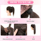 Straight Ponytail Extension - 24 Inch Long Straight Wrap Around Ponytail for Women Clip Ponytail Hair Extensions Synthetic