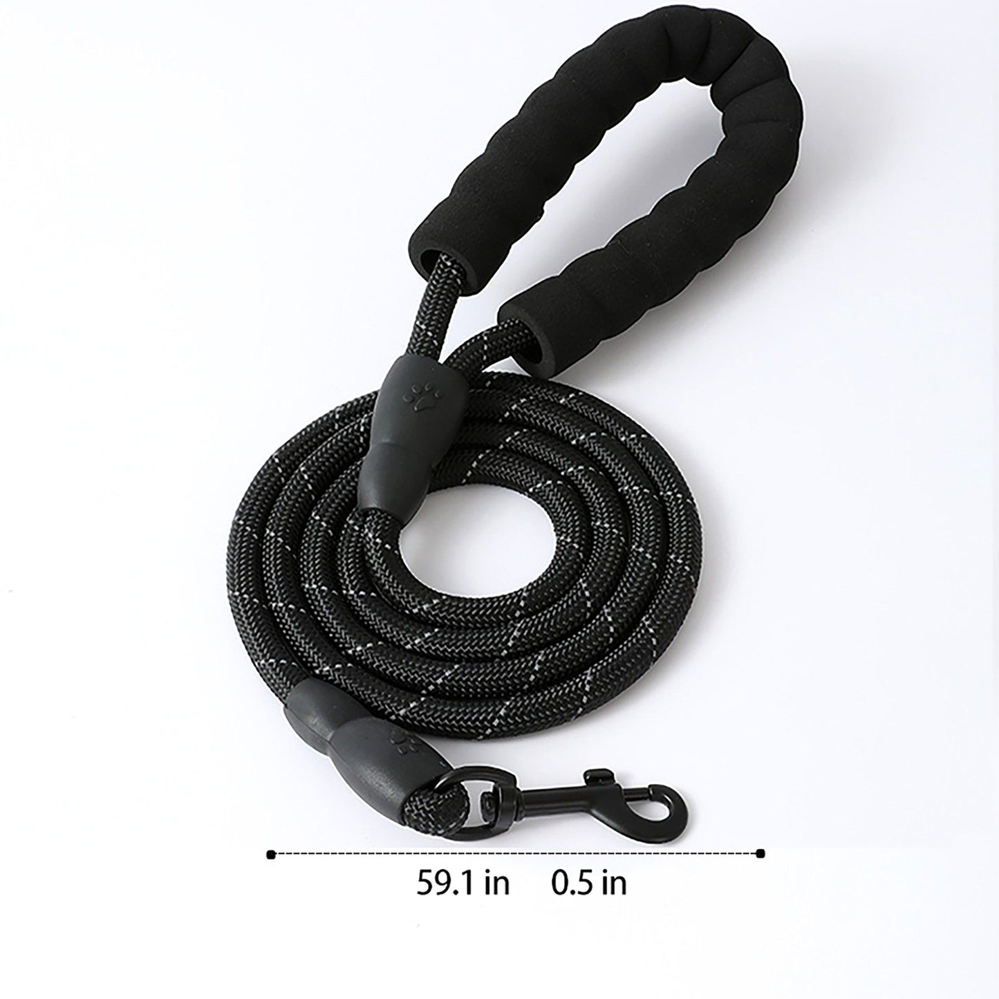 Pet Dog Leash Adjustable Nylon Rope with Comfortable Handle and Metal Clip for Small Medium Dogs
