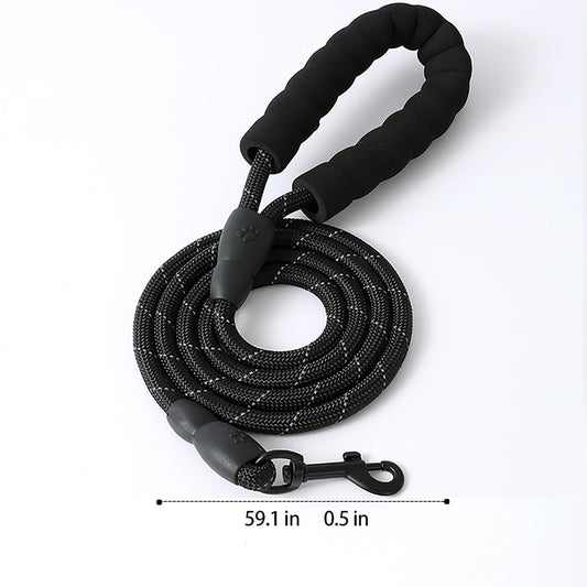 Pet Dog Leash Adjustable Nylon Rope with Comfortable Handle and Metal Clip for Small Medium Dogs
