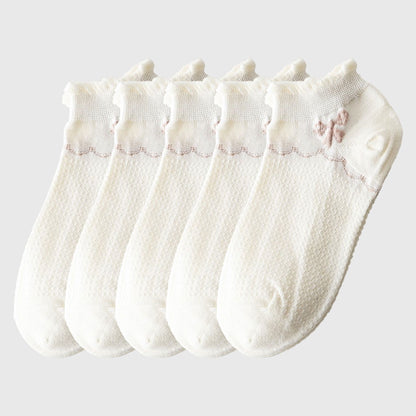 Adorable Summer Ruffle Ankle Socks 5pk