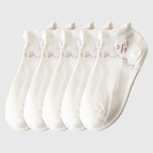 Adorable Summer Ruffle Ankle Socks 5pk