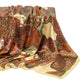 Satin Square Scarf with Paisley Print Pattern