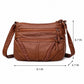 Multi-Pocket Crossbody Bag with Adjustable Strap and Braided Trim