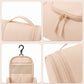 Hanging Toiletry Bag Travel Cosmetic Organizer with Mesh Pockets Side Compartments and Carry Handle